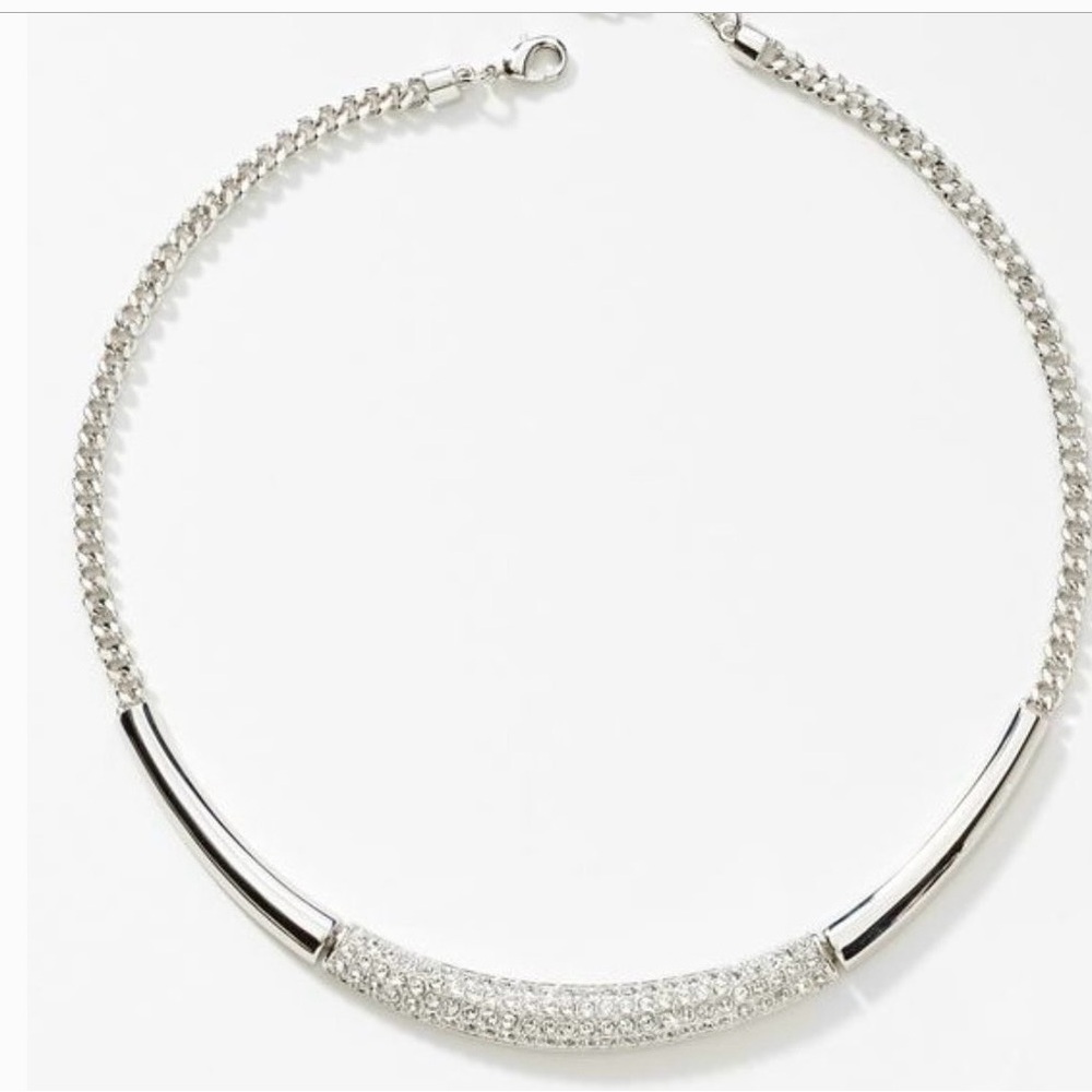 Touchstone Crystal by Swarovski White Collar Necklace